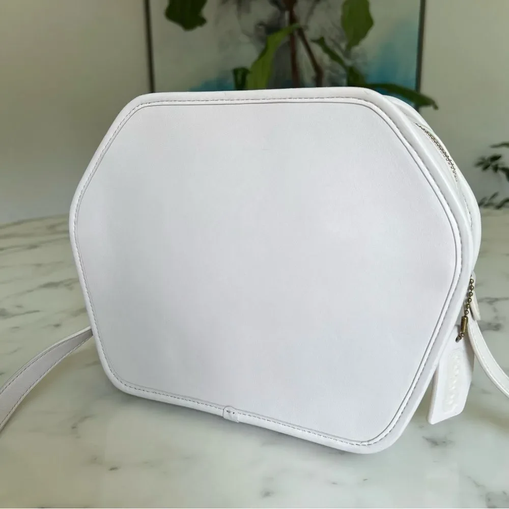 COACH Originals Archival Zip Geometric Pouch 141 Leather Crossbody Bag Chalk